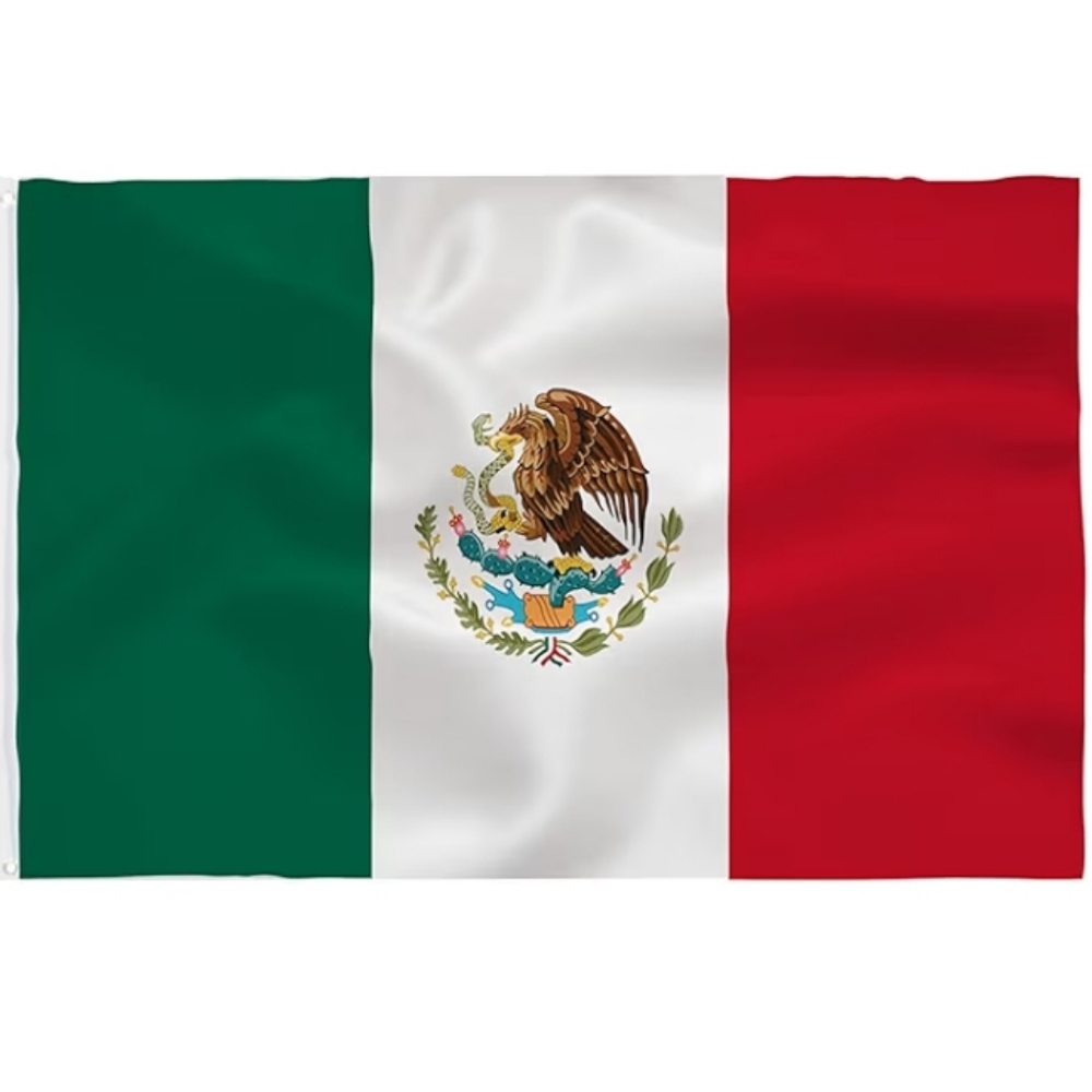 Mexico National Flag Polyester Pride Banner - Green White Red